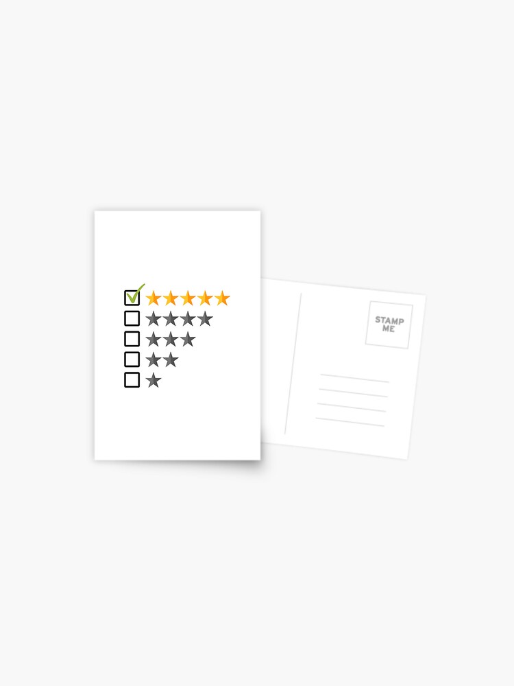 Five Star Rating Postcard for Sale by Mhayra