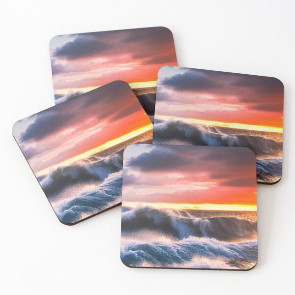 Item preview, Ocean Waves Sunset Series - Photo 6 - Throw Pillows and Prints.  designed and sold by ScatterHub.