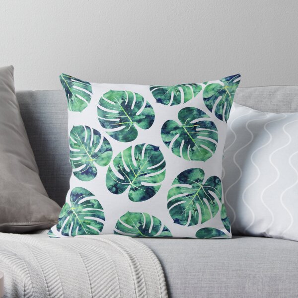 Monstera Fever Throw Pillow