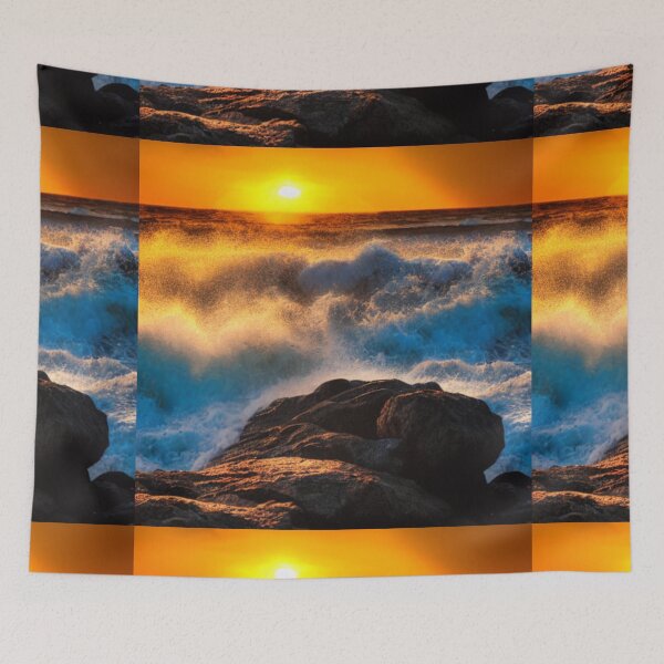 Item preview, Ocean Waves Sunset Series - Photo 7 - Throw Pillows and Prints.  designed and sold by ScatterHub.