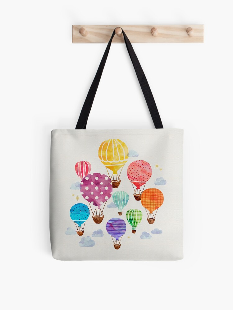 Shop for Handpainted balloon tote bag with Mandala Design