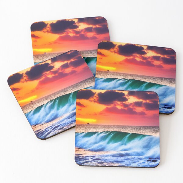 Item preview, Ocean Waves Sunset Series - Photo 1 - Throw Pillows and Prints.  designed and sold by ScatterHub.