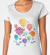Hot Air Balloon Night Women's Premium T-Shirt