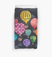 Hot Air Balloon Night Duvet Cover
