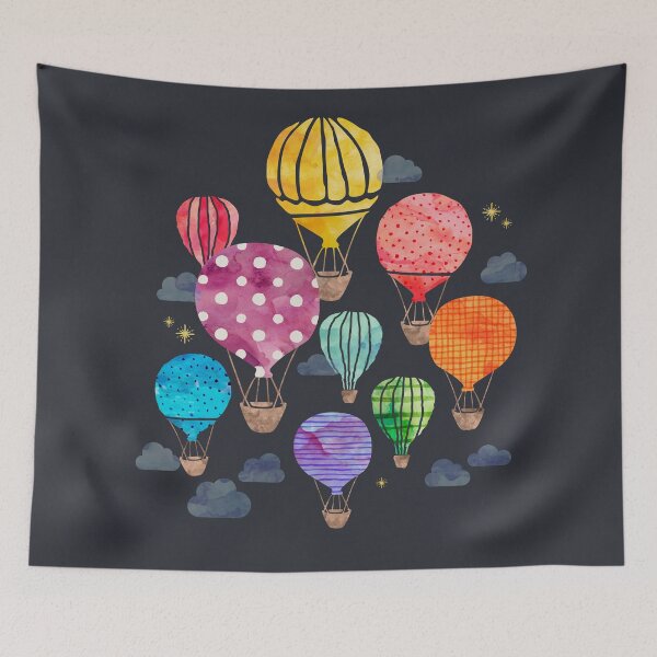 Item preview, Noche de globos aerostáticos designed and sold by weirdoodle.