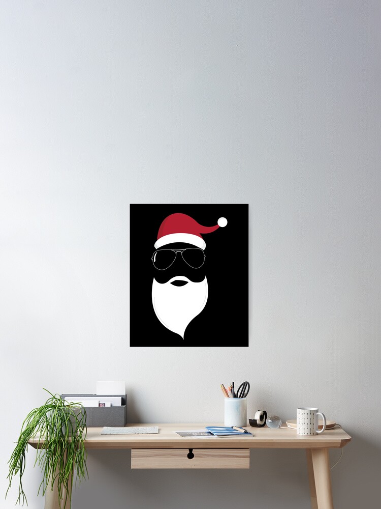Santa Claus Beard Hat Aviator Sunglasses Christmas T Shirt Santa Claus Beard Hat Aviator Sunglasses Christmas T Shirt