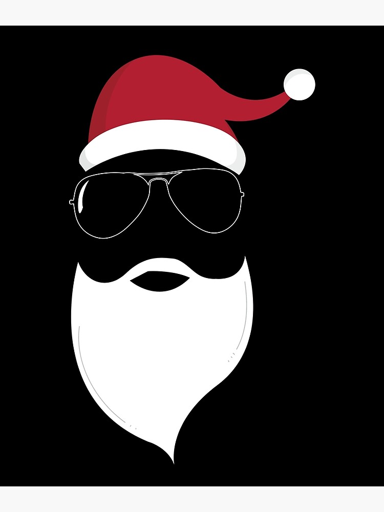Santa Claus Beard Hat Aviator Sunglasses Christmas T Shirt Santa Claus Beard Hat Aviator Sunglasses Christmas T Shirt