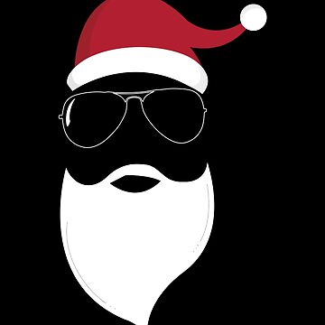 Santa Claus Beard Hat Aviator Sunglasses Christmas T Shirt Santa Claus Beard Hat Aviator Sunglasses Christmas T Shirt