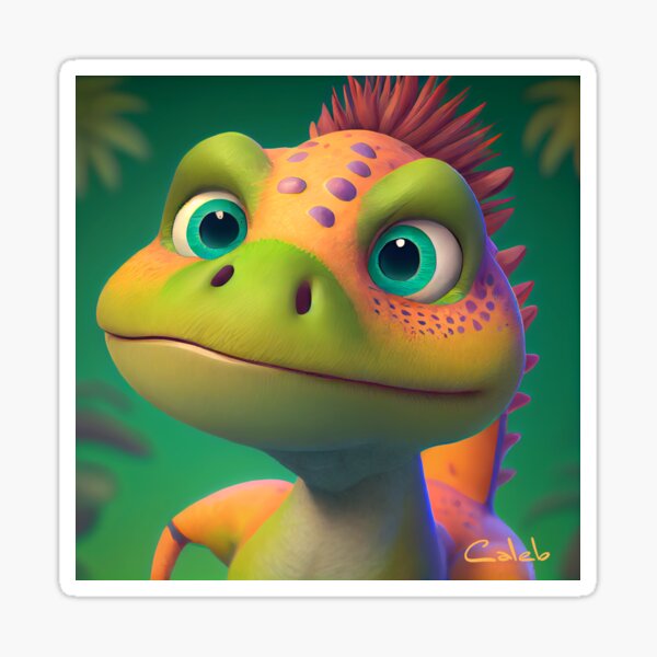 "Baby Dinosaur Dino Bambino Caleb" Sticker for Sale by KOTOdesign