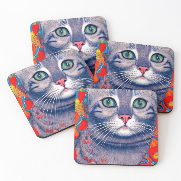 Item preview, cat portrait  painting #32 designed and sold by supeart.