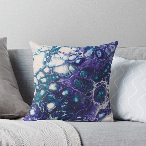 Item preview, Temptation Purple and Teal Acrylic Pour Abstract Painting designed and sold by paintedkat.