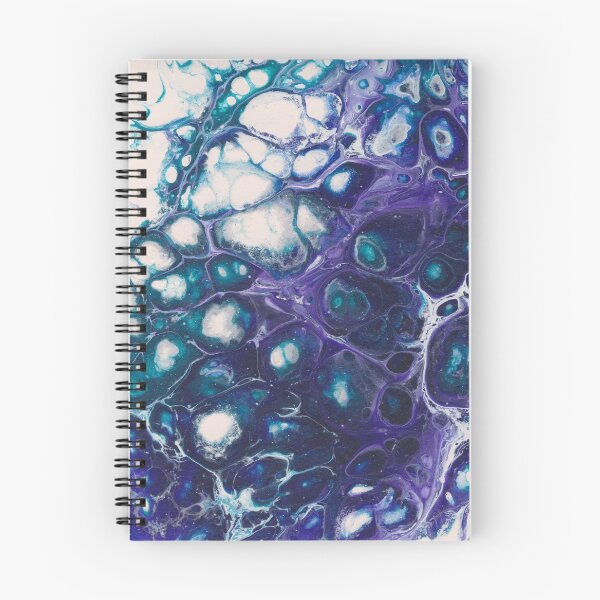 Item preview, Temptation Purple and Teal Acrylic Pour Abstract Painting designed and sold by paintedkat.