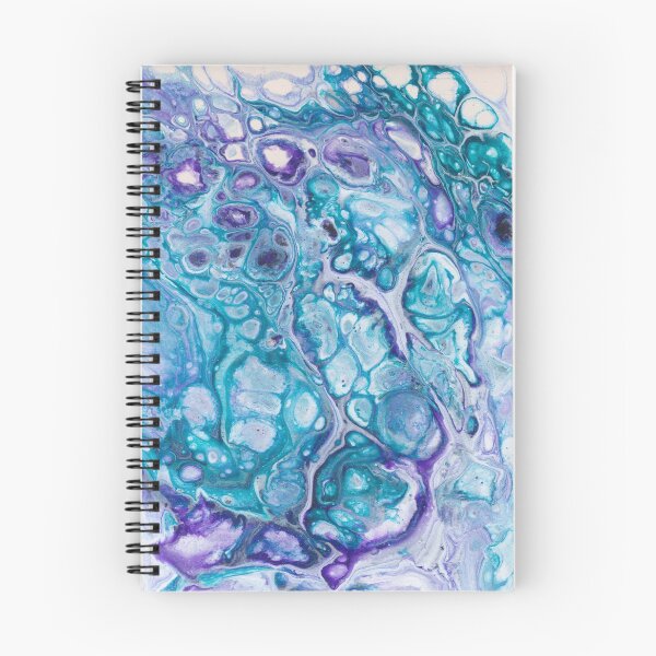 Item preview, Temptation Blue - Purple and Teal Acrylic Pour Abstract Painting designed and sold by paintedkat.