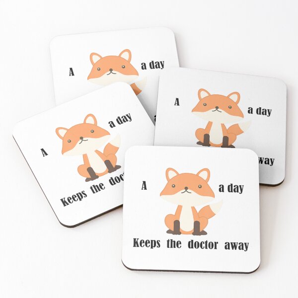 Item preview, A Fox A Day Keeps The Doctor Away designed and sold by elimoishop.