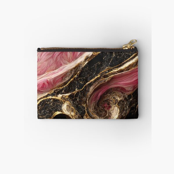 Item preview, Rose gold swirl black universe marble pattern designed and sold by ReneMagritteArt.