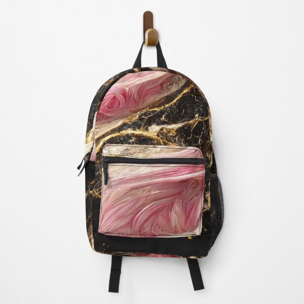 Item preview, Rose gold swirl black universe marble pattern designed and sold by ReneMagritteArt.