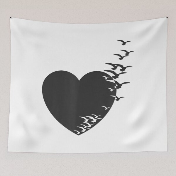 Item preview, Birds Fly Straight From The Heart In This Image Of Pure Love designed and sold by elimoishop.
