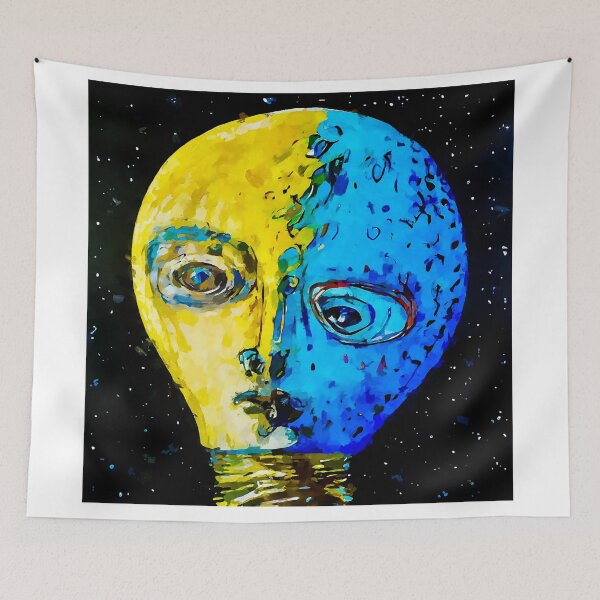 Item preview, Light bulb head in space abstract colorful art designed and sold by shrolts.