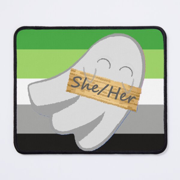 Item preview, She/Her Aro Pronoun Ghost designed and sold by Forest-Bird.