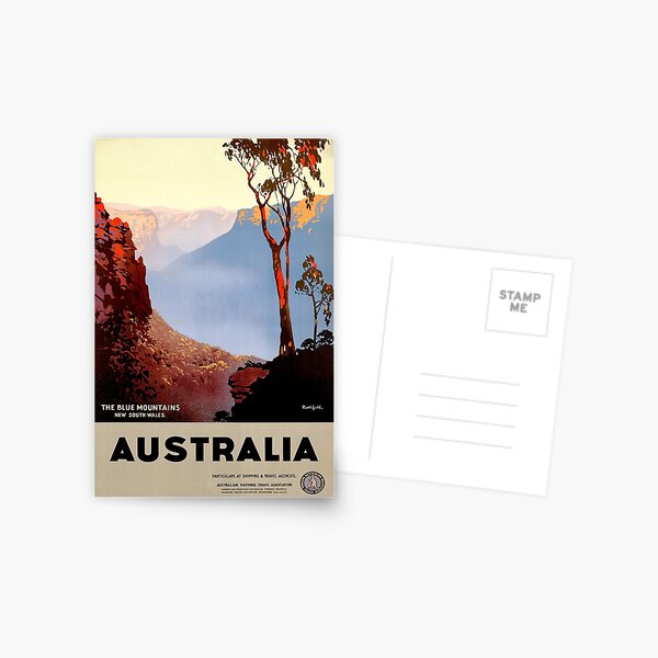 Item preview, AUSTRALIA The Blue Mountains NEW SOUTH WALES 1936 Vintage Travel Poster by James Northfield designed and sold by retroposters.