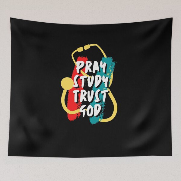 Item preview, Pray Study Trust God Medical Student Stehoscope designed and sold by doctors-apparel.