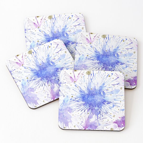 Item preview, Icy Splatter watercolor blots designed and sold by Wolshebnaja.