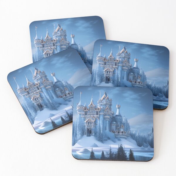 Item preview, Fantasy princess castle in the middle of a frozen lake designed and sold by sadconfusedmoon.