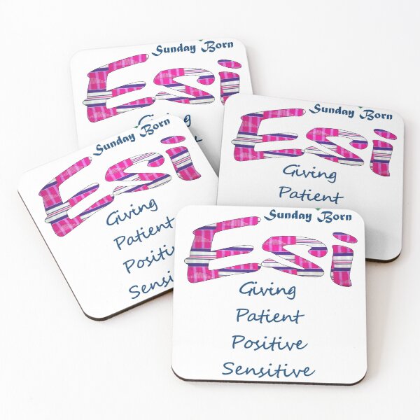 Item preview, Sunday Born Ghanaian Female Name 'Esi' in pink designed and sold by WhoWeAre.