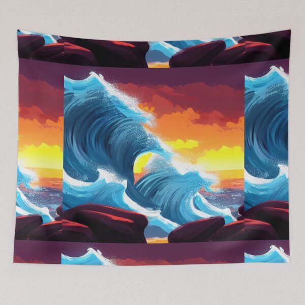Item preview, Ocean Waves Painting Series - Painting 3 - Throw Pillows and Prints.  designed and sold by ScatterHub.