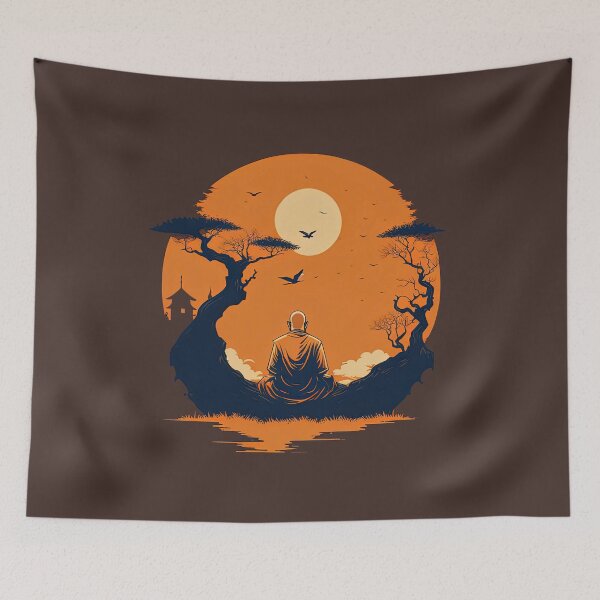 Item preview, Monk Meditating, Monk Meditation, Yoga and Zen Monk Meditating designed and sold by T-Shirt-Depot.