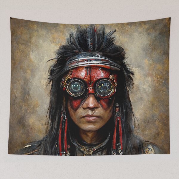 Item preview, Steampunk Cherokee red Indian  designed and sold by designmetaspace.