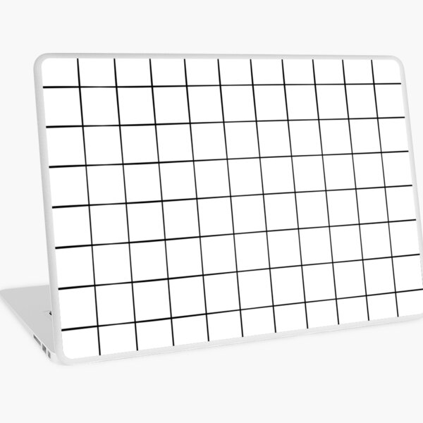 White Grid Laptop Skin