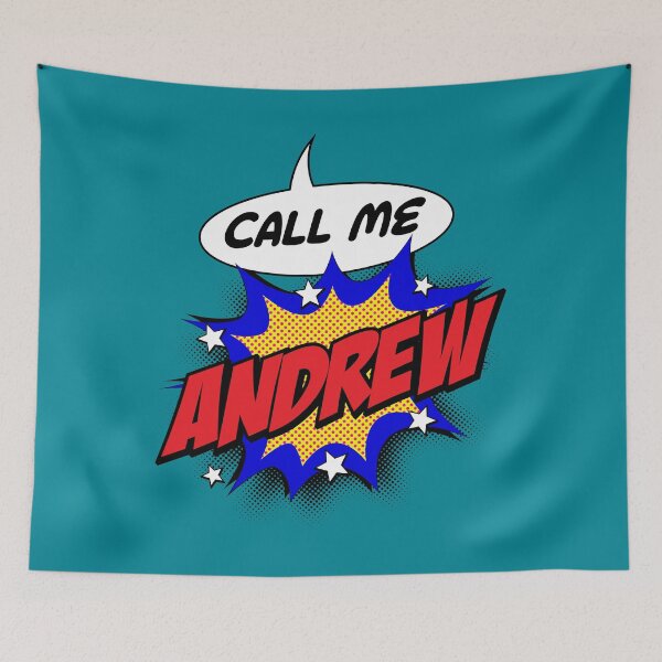 Item preview, Personalised Call Me Andrew Pop Art Comic Design designed and sold by CandOCreative.