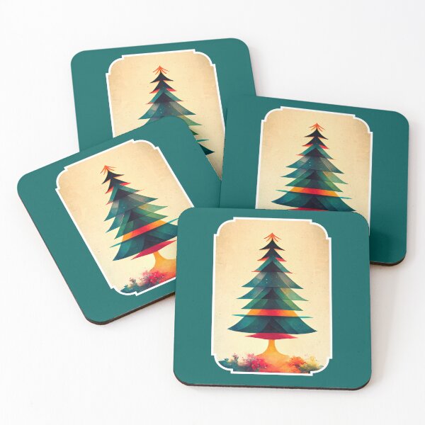 Item preview, Joyful Surrealistic Geometric Art Christmas Tree  designed and sold by TMBTM.