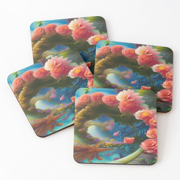 Item preview, Abstraction illustrative rosery Colorful hippie style Splash Flowers Imagination of dream  桜 world art bloomcore designed and sold by ValleyDream.