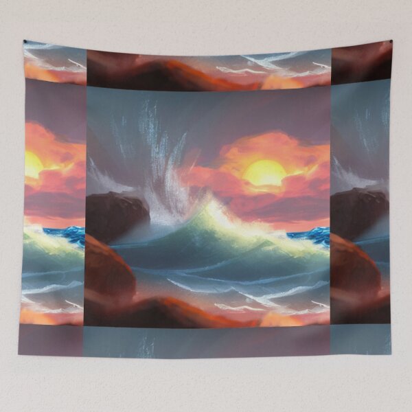 Item preview, Ocean Waves Painting Series - Painting 5 -Throw Pillows and Prints.  designed and sold by ScatterHub.