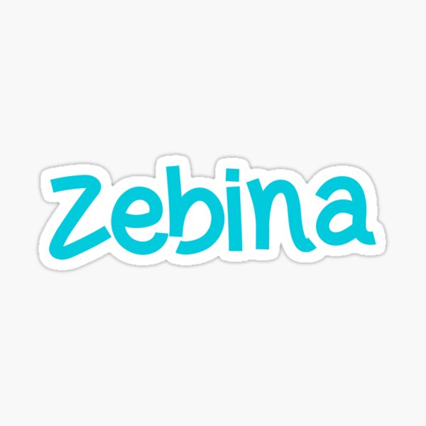 "Zebina, Funny Cool Best color art" Sticker for Sale by artdragongift ...