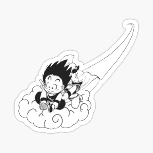 Item preview, Kid Goku on flying Nimbus with Chichi designed and sold by Peponji.