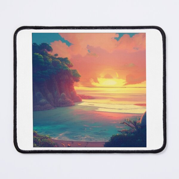 Item preview, Beautiful illustrated beach sunset designed and sold by Chillvibes90.
