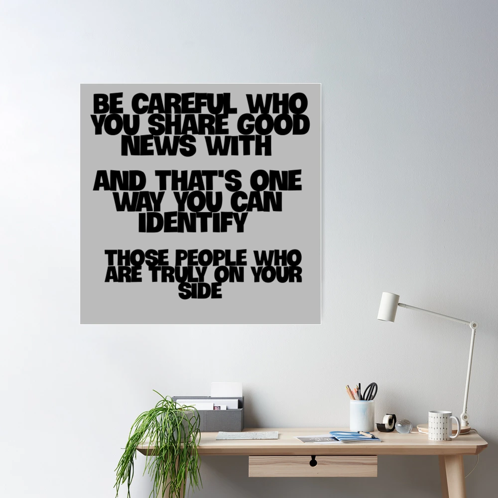 Be Careful Who You Call Your Friends Canvas Wall Art Motivational Success  Wall Art, Motivational Decor, Office Decor, 4 Quarters 