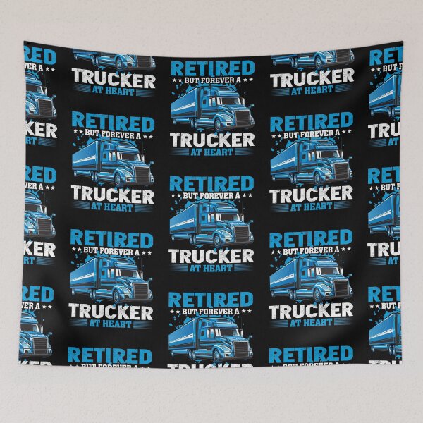 Item preview, Retired but forever a trucker at heart designed and sold by FanityPrints.