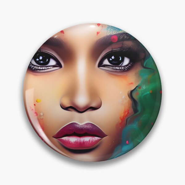 Item preview, Beautiful ebony woman colorful abstract designed and sold by Stratomi.