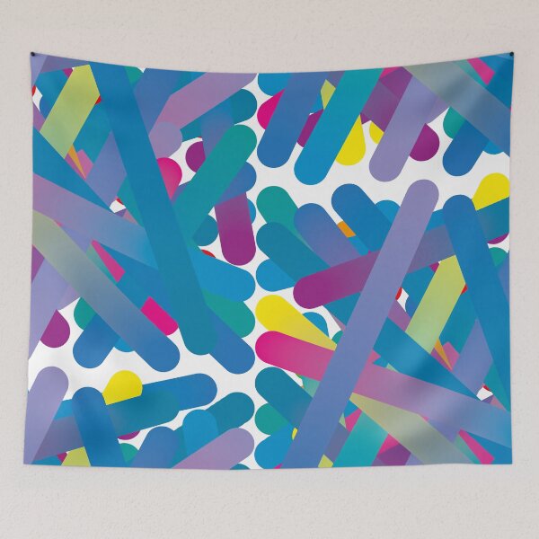 Item preview, Dot Colour Lines - blue designed and sold by Sshara.