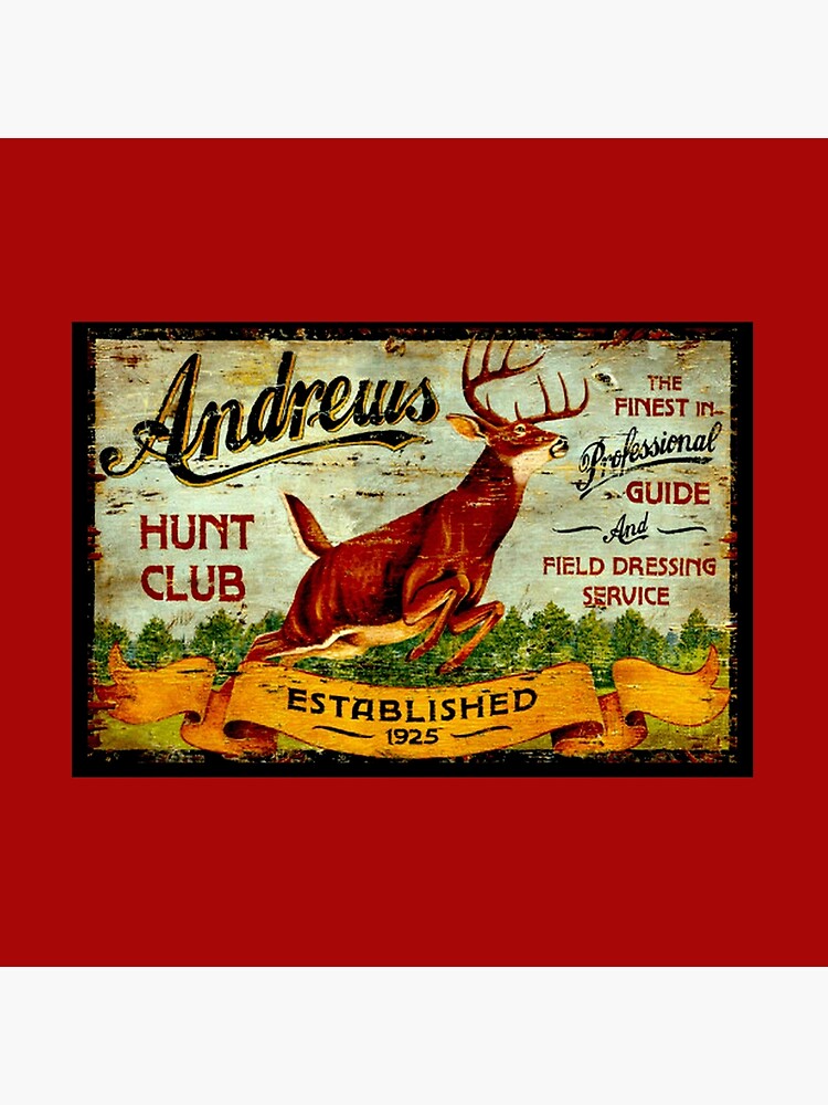 ANDREWS HUNT CLUB: Vintage Hunting Print | Tote Bag