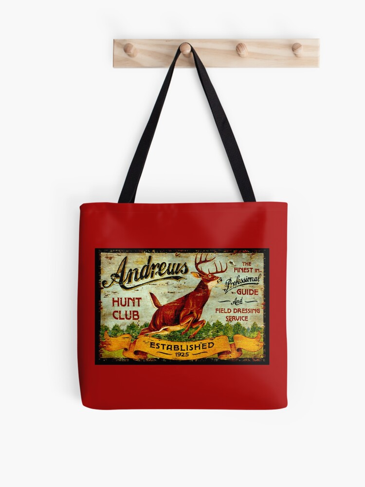 ANDREWS HUNT CLUB: Vintage Hunting Print | Tote Bag