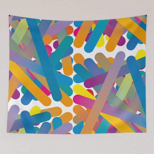 Item preview, Dot Colour Lines - blue orange designed and sold by Sshara.
