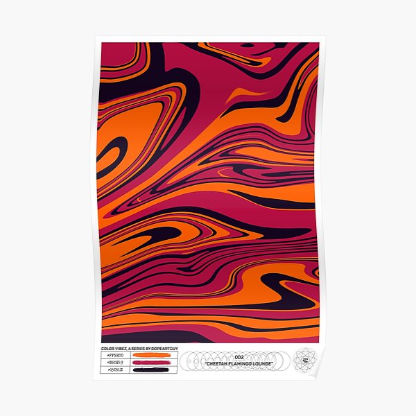 Cheetah Flamingo Lounge | Color Vibez 002 Poster