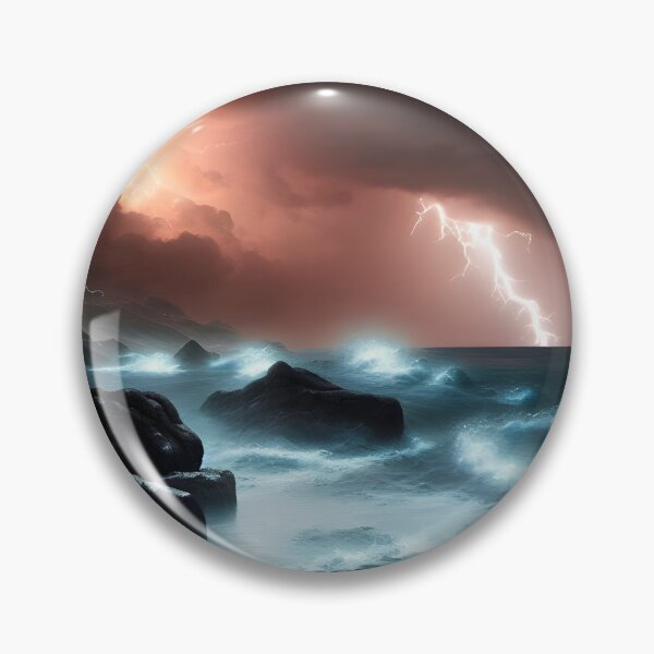 Item preview, Thunderstorm on rocky beach designed and sold by sadconfusedmoon.