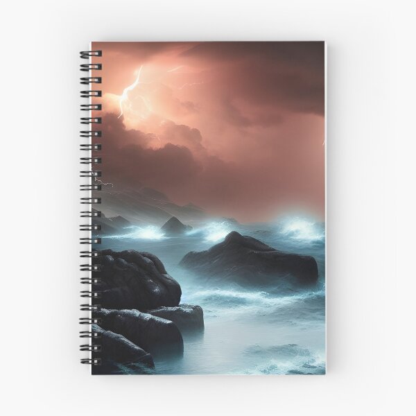 Item preview, Thunderstorm on rocky beach designed and sold by sadconfusedmoon.