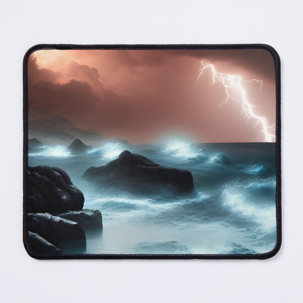 Item preview, Thunderstorm on rocky beach designed and sold by sadconfusedmoon.